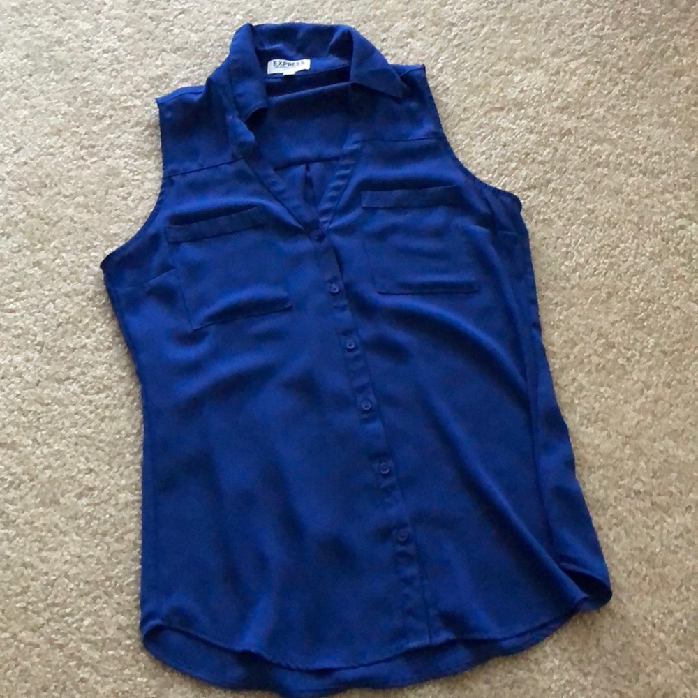 Sleeveless Button Tank Tank